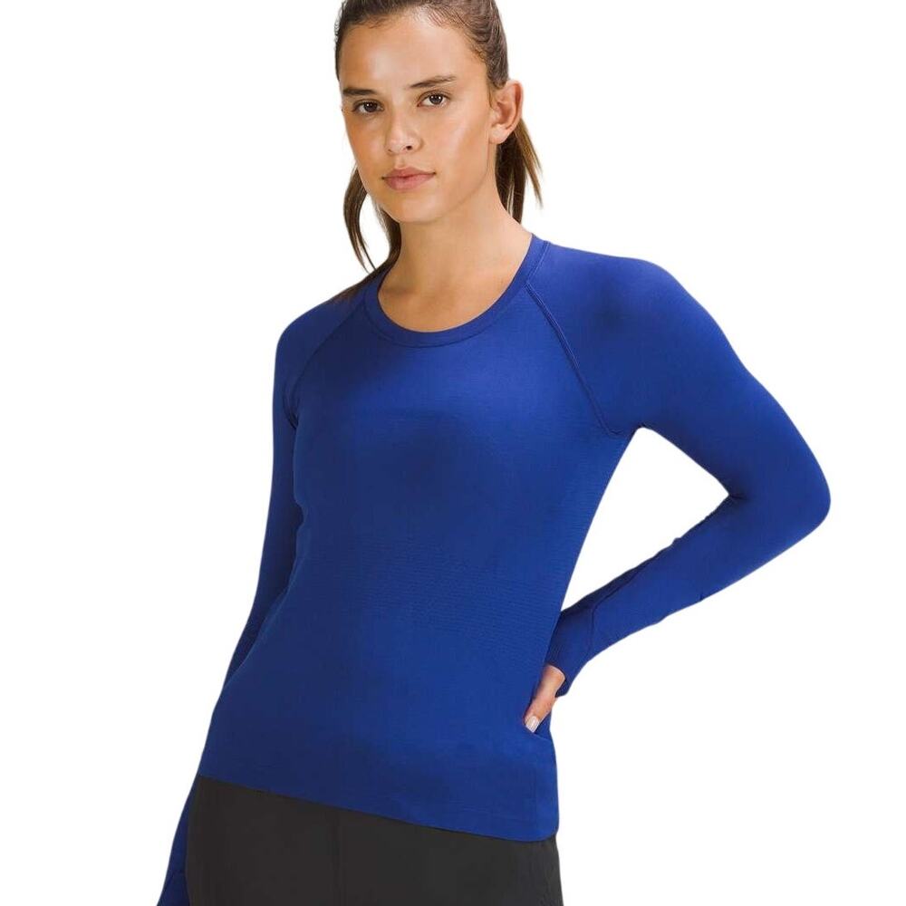 Lululemon Swiftly Tech Long-Sleeve Shirt 2.0 Race Length Psychic Blue Size 6